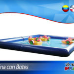 PISCINA CON BOTES DE PEDAL